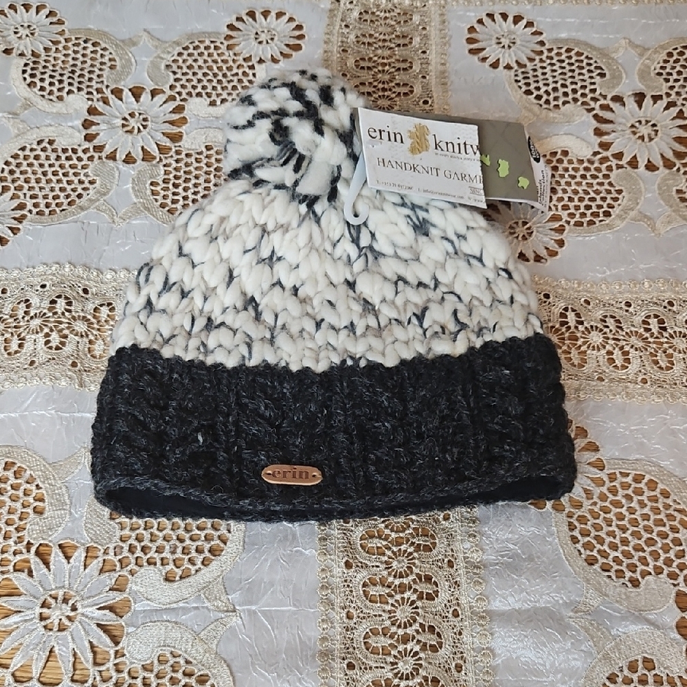 Ladies Erin Knitwear Aran Cable Bobble Hat